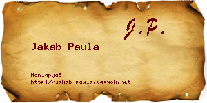 Jakab Paula névjegykártya
